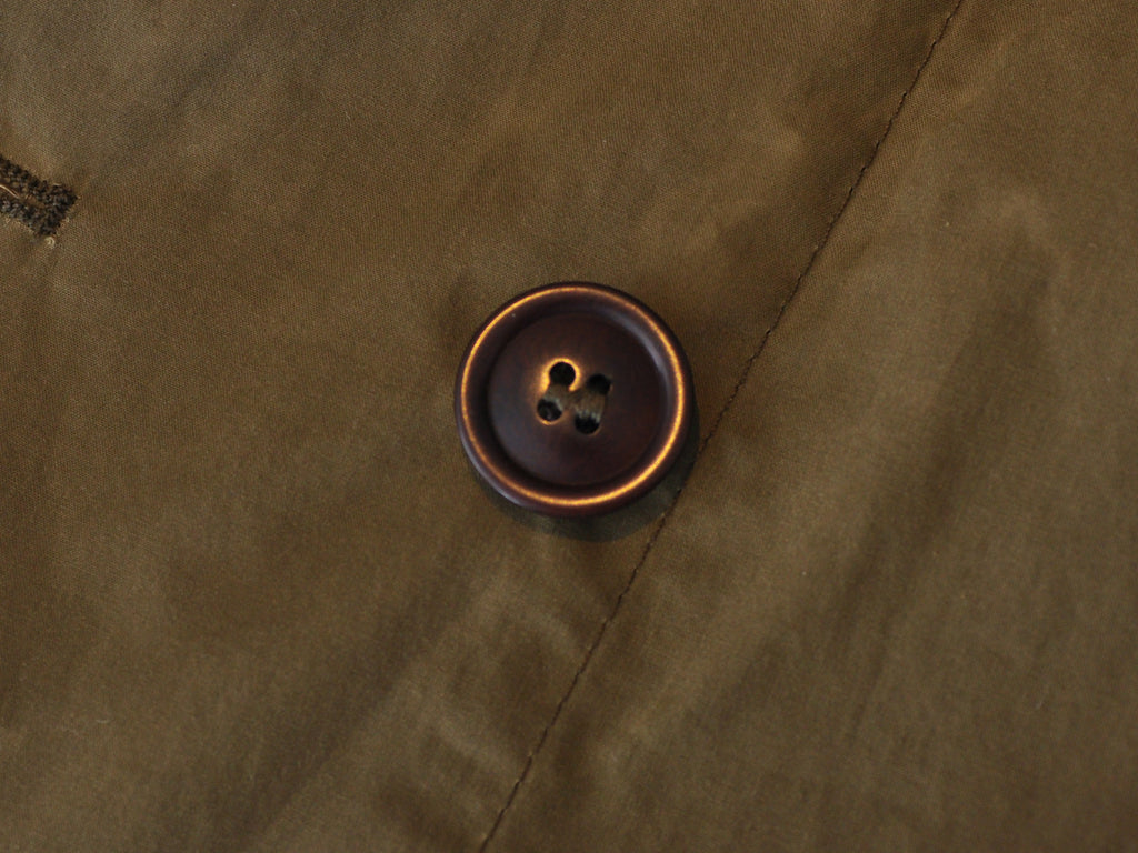 Barbour Re-Engineered Green Haydon Double Breasted Waxed Coat