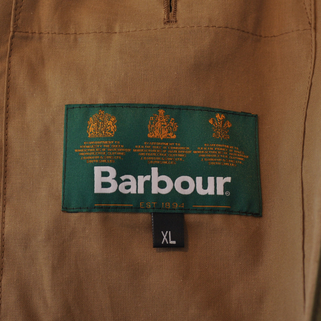 Barbour Re-Engineered Green Haydon Double Breasted Waxed Coat