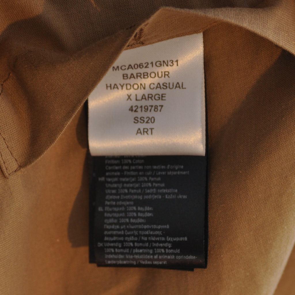 Barbour Re-Engineered Green Haydon Double Breasted Waxed Coat