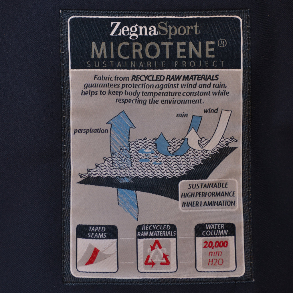 Zegna Sport NWT Navy Blue Microtene Jacket