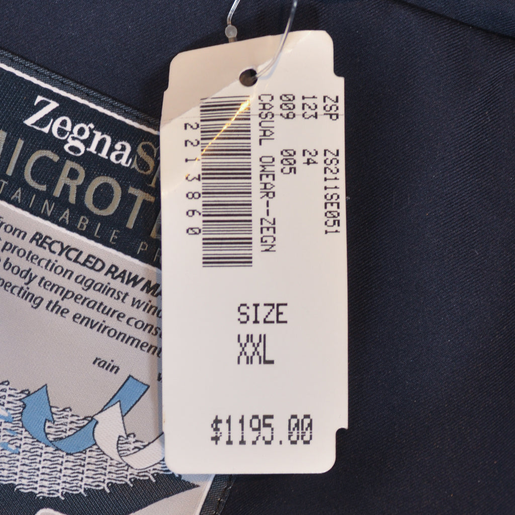 Zegna Sport NWT Navy Blue Microtene Jacket