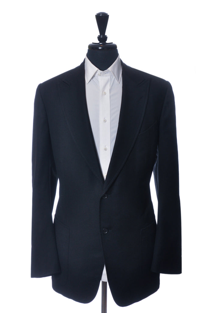 Tom Ford Black Silk Mohair Basic Base D Blazer