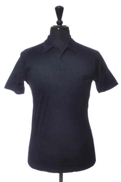 Prada Deep Navy Blue Pocket Polo Shirt