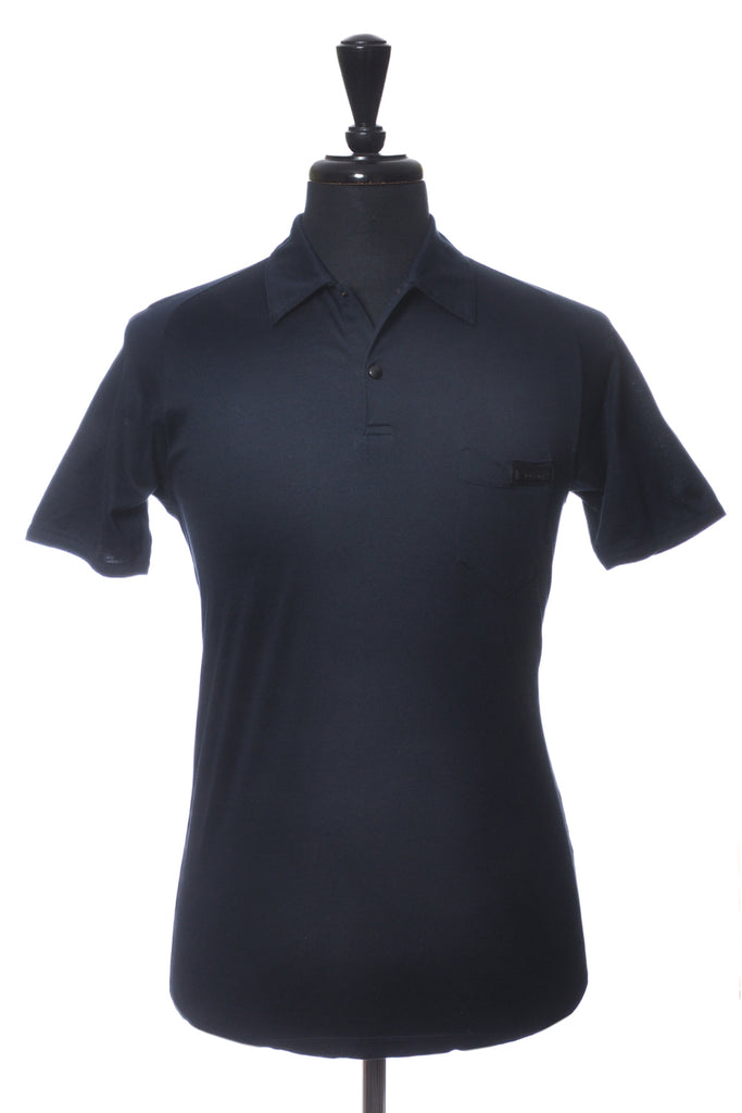 Prada Deep Navy Blue Pocket Polo Shirt