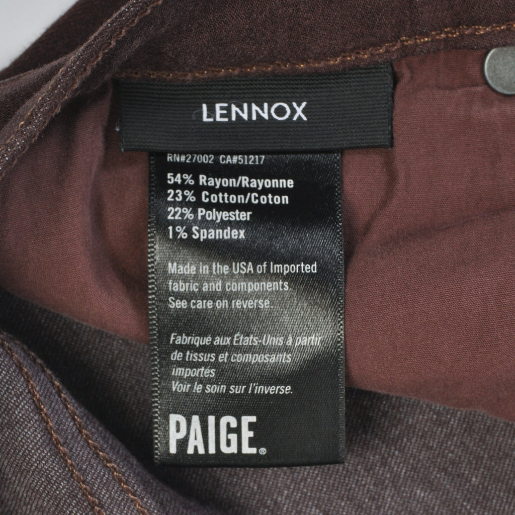 Paige Chocolate Plum Brown Lennox Jeans