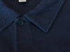 Sunspel Navy Blue Washed Pique Polo Shirt