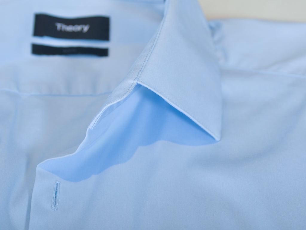 Theory Light Blue Sylvain Wealth Shirt