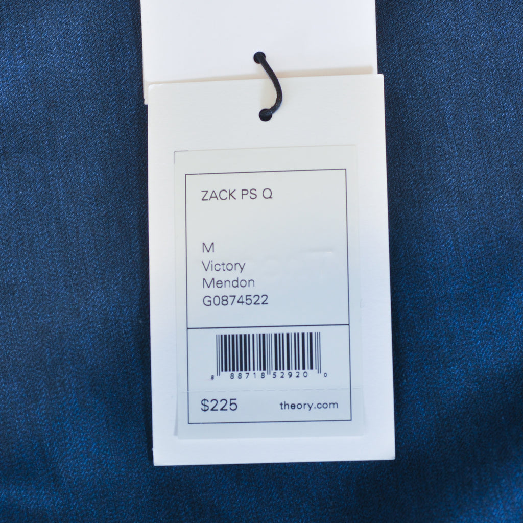 Theory NWT Victory Blue Zach Mendon Shirt