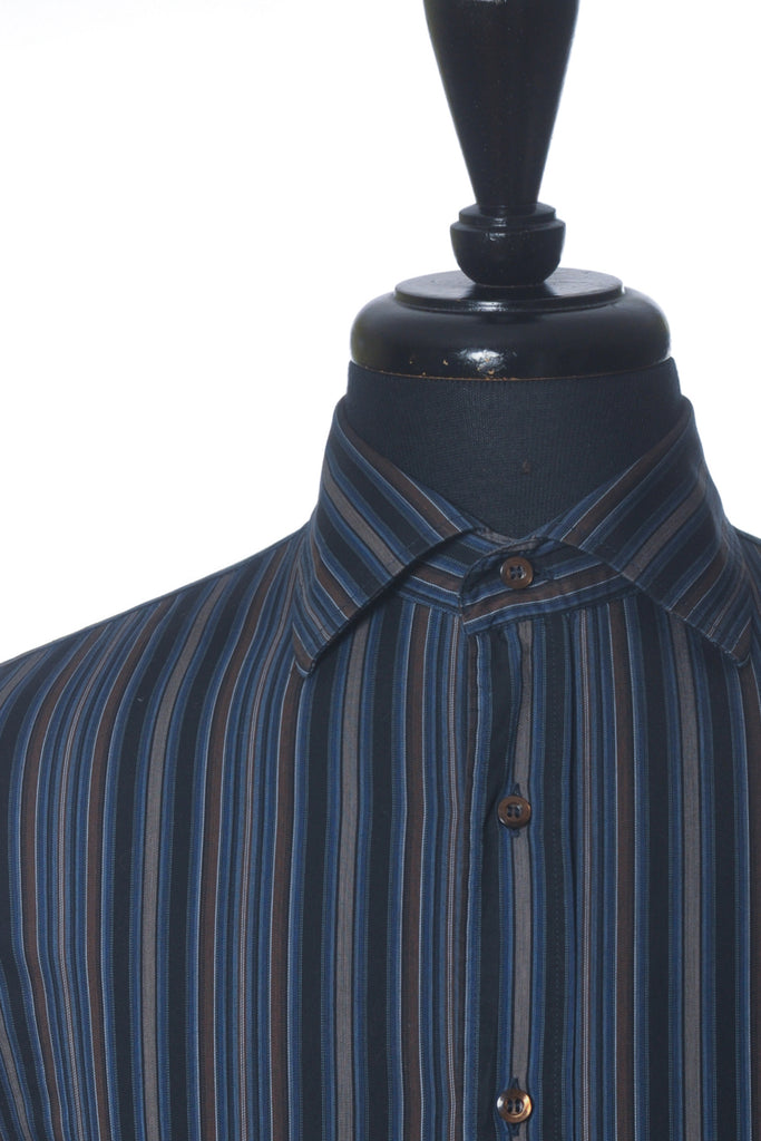 Etro Dark Blue Striped Shirt