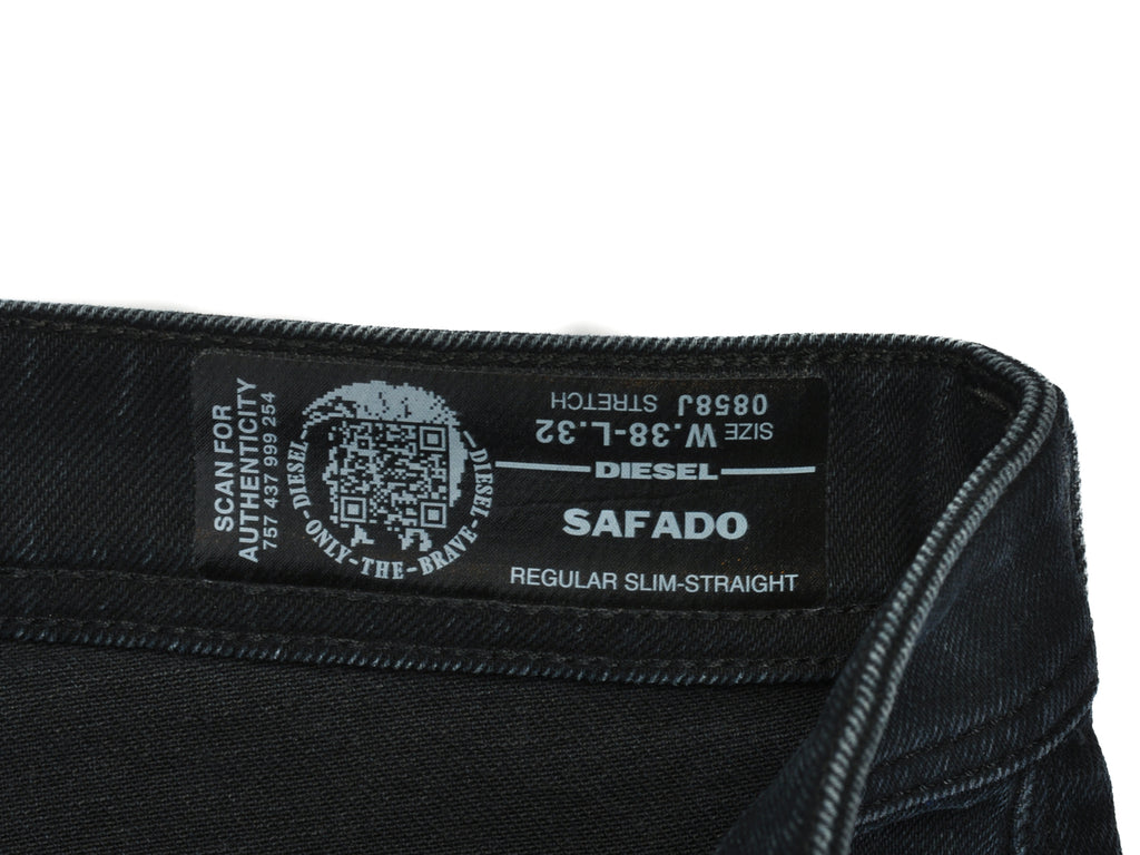 Diesel Indigo Blue Distressed Safado Jeans
