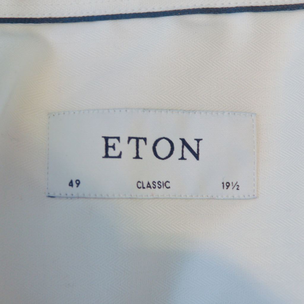 Eton White Classic Fit Signature Twill Dress Shirt