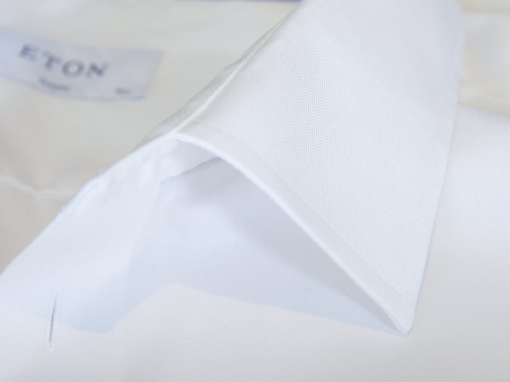 Eton White Classic Fit Signature Twill Dress Shirt