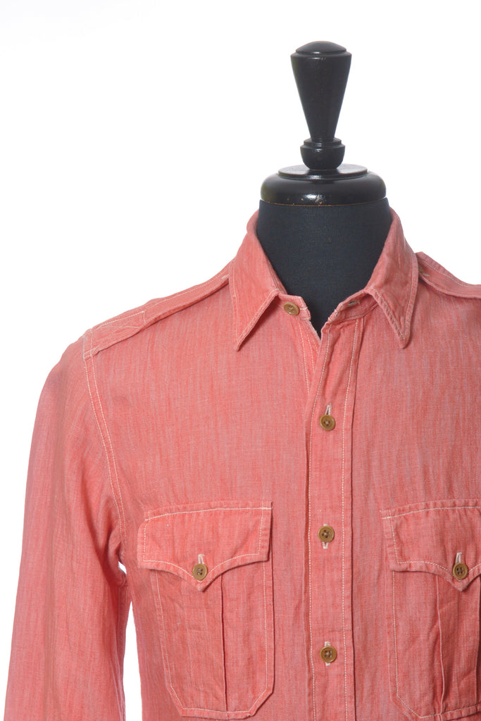 RRL Washed Red Denim Shirt