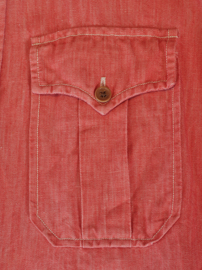 RRL Washed Red Denim Shirt
