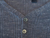 John Varvatos Luxe Grey Linen Blend Henley
