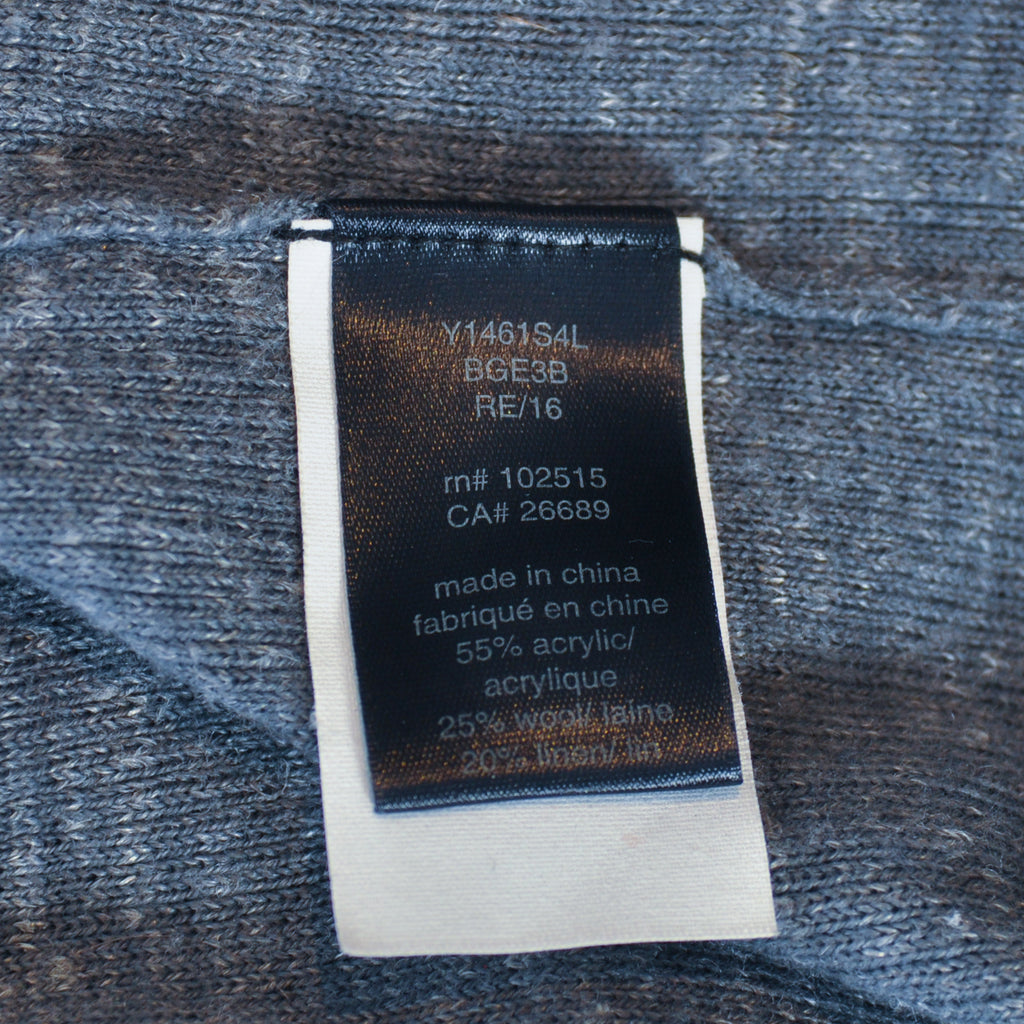 John Varvatos Luxe Grey Linen Blend Henley