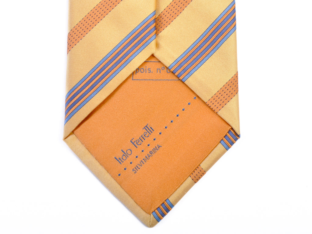 Italo Ferretti Golden Yellow Striped Tie