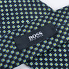 Hugo Boss Green on Black Geometric Tie