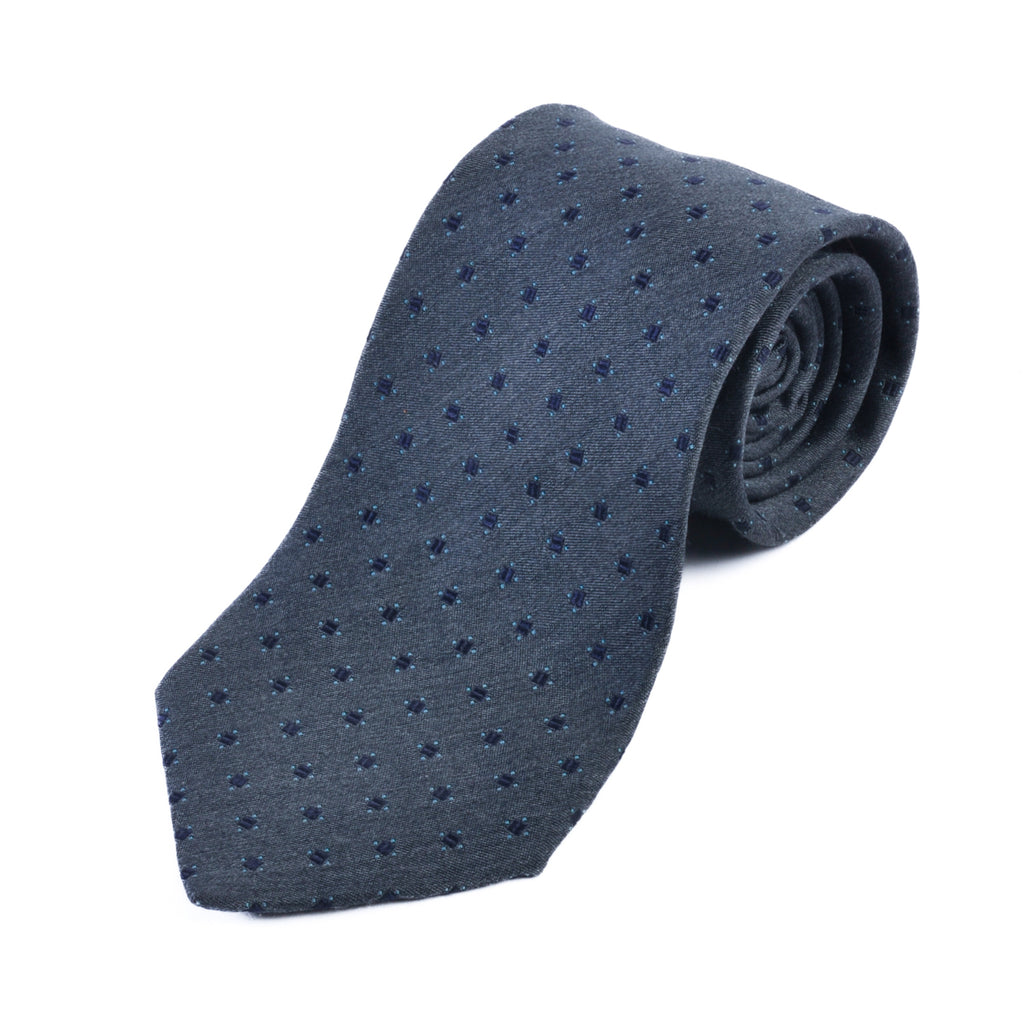 Loewe Navy on Grey Geometric Tie