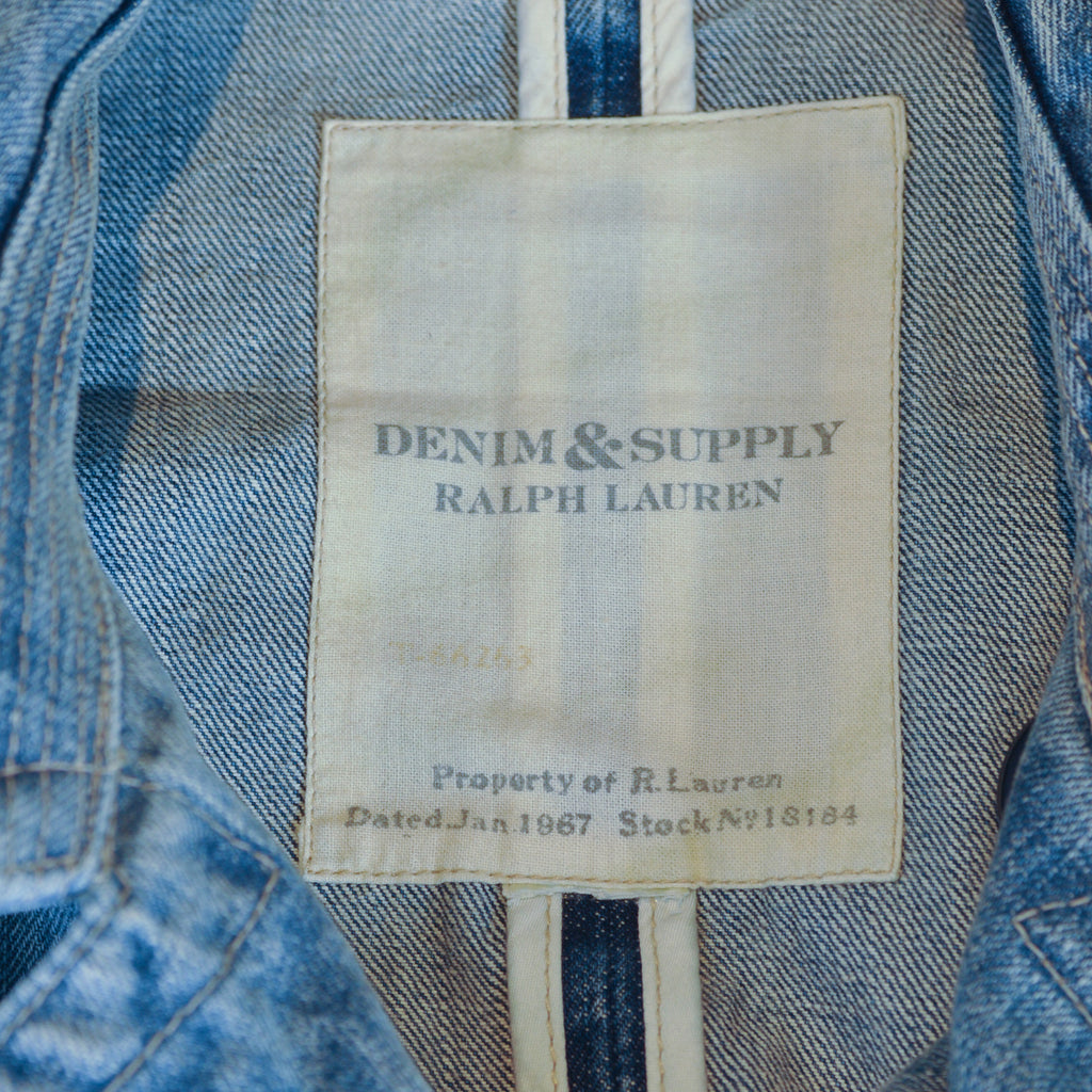 Denim & Supply Indigo Blue Double Breasted Denim Jacket