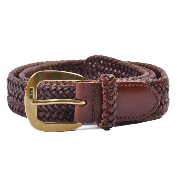 Polo Ralph Laurent Brown Woven Leather Belt