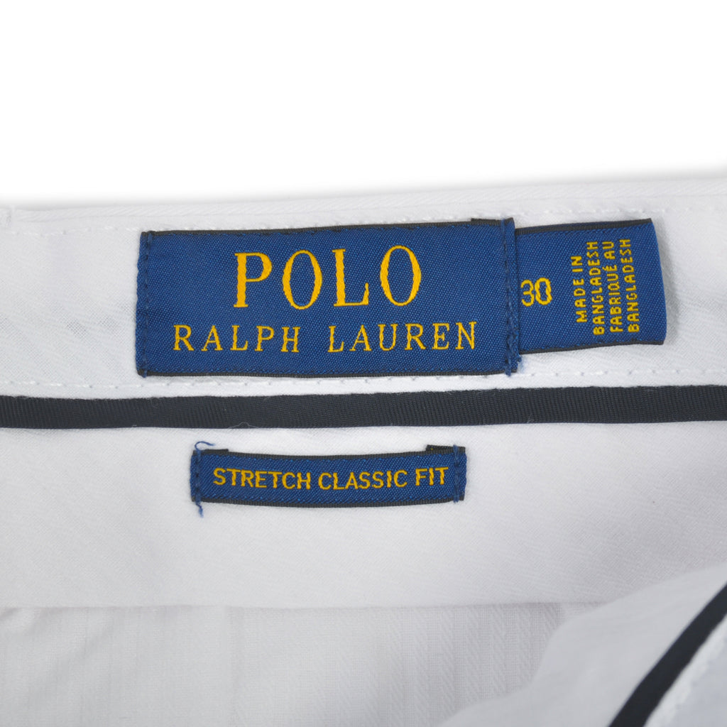 Polo Ralph Lauren White Classic Fit Stretch Shorts