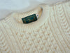 Callan Country Collection Ivory Merino Cable Knit Sweater