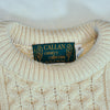 Callan Country Collection Ivory Merino Cable Knit Sweater