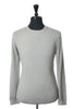 Benson Cement Grey Garment Dyed Crew Neck Sweater