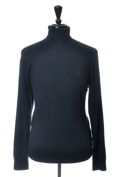 Polo Ralph Lauren Navy Blue Washable Merino Roll Neck Sweater