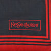 Yves Saint Laurent Red Edged Black Pocket Square
