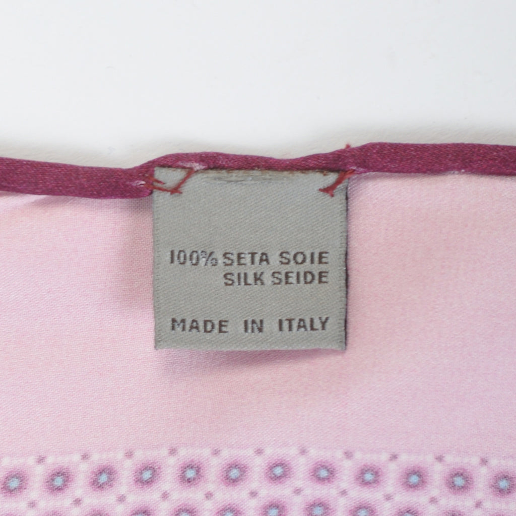 Canali 1934 Pink Geometric Print Pocket Square