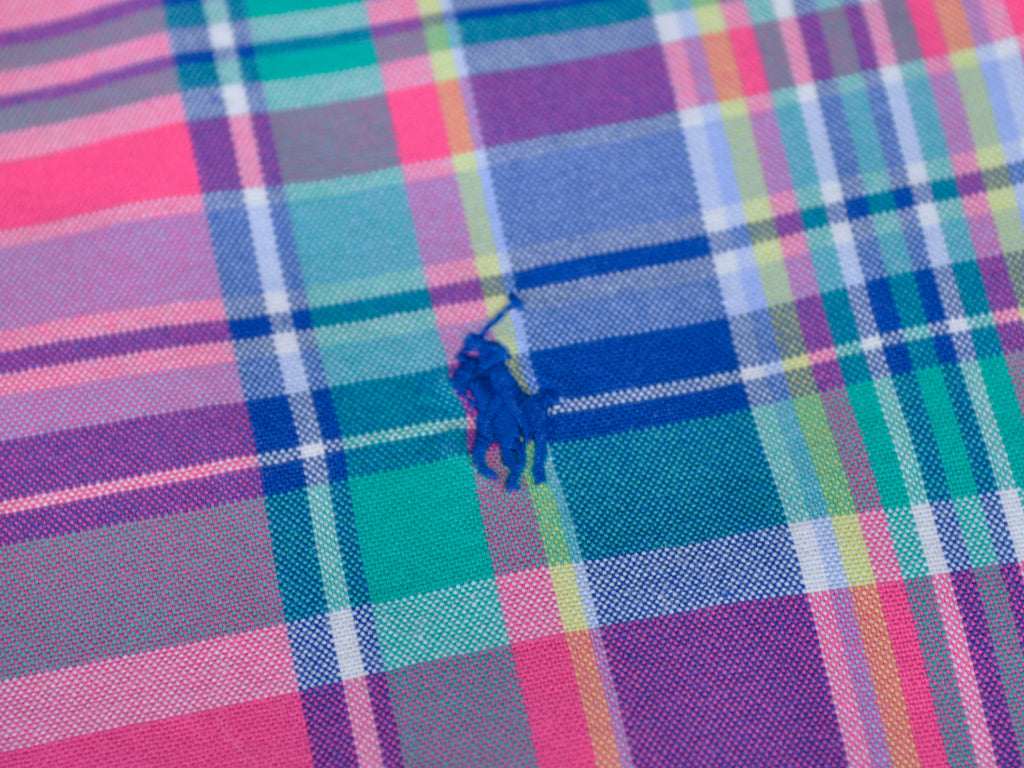 Polo Ralph Lauren Pink Plaid Classic Fit Untucked Short Sleeve Shirt