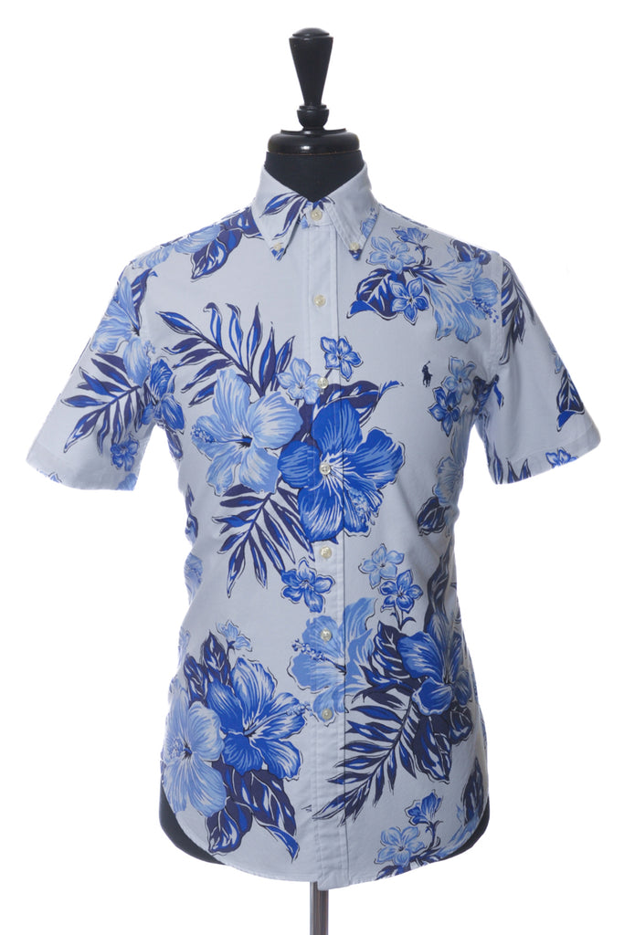 Polo Ralph Lauren White Hawaiian Print Short Sleeve Shirt