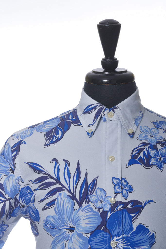 Polo Ralph Lauren White Hawaiian Print Short Sleeve Shirt