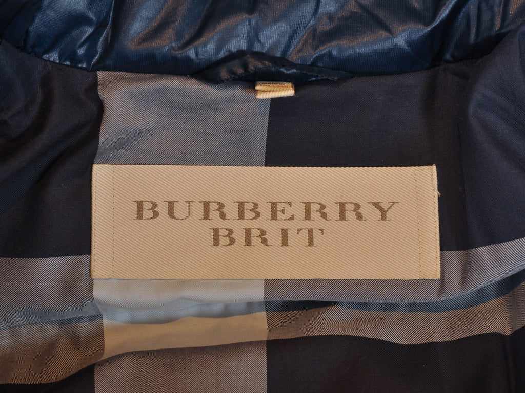 Burberry Brit Navy Blue Down Puffer Jacket