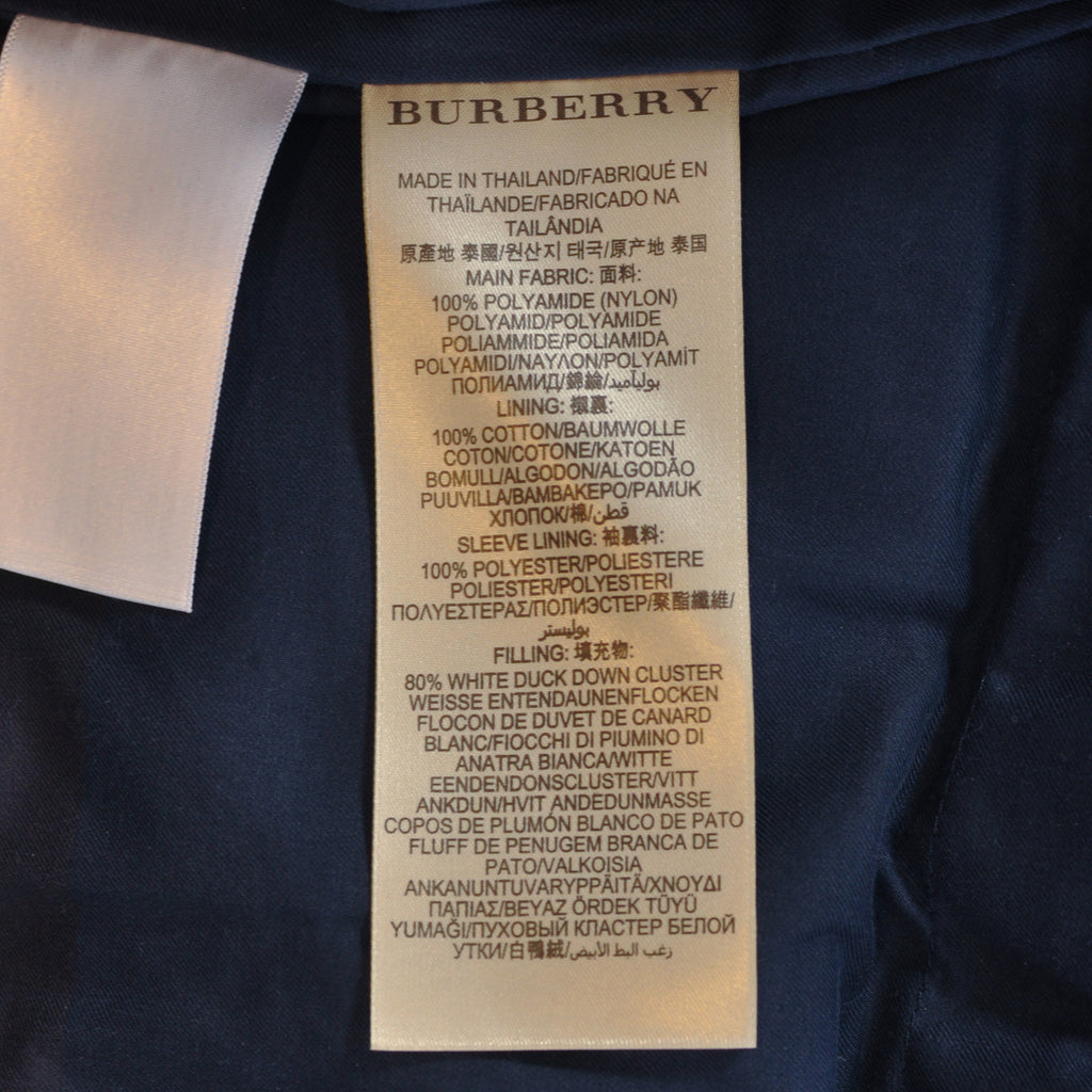 Burberry Brit Navy Blue Down Puffer Jacket