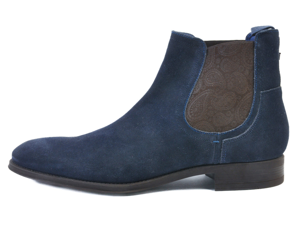 Ted Baker Navy Blue Suede Travics Chelsea Boots