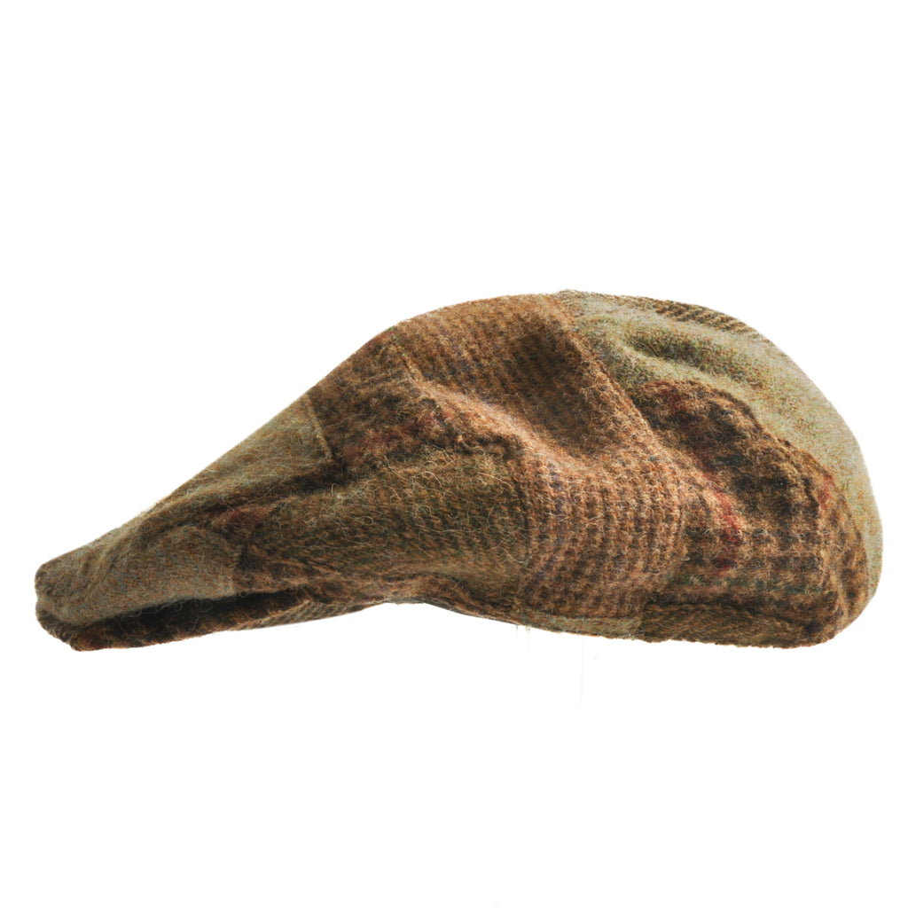 Polo Ralph Lauren Green Patchwork Tweed Flat Cap