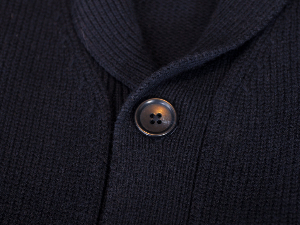 Aqua Toscano Navy Blue Shawl Collar Cardigan