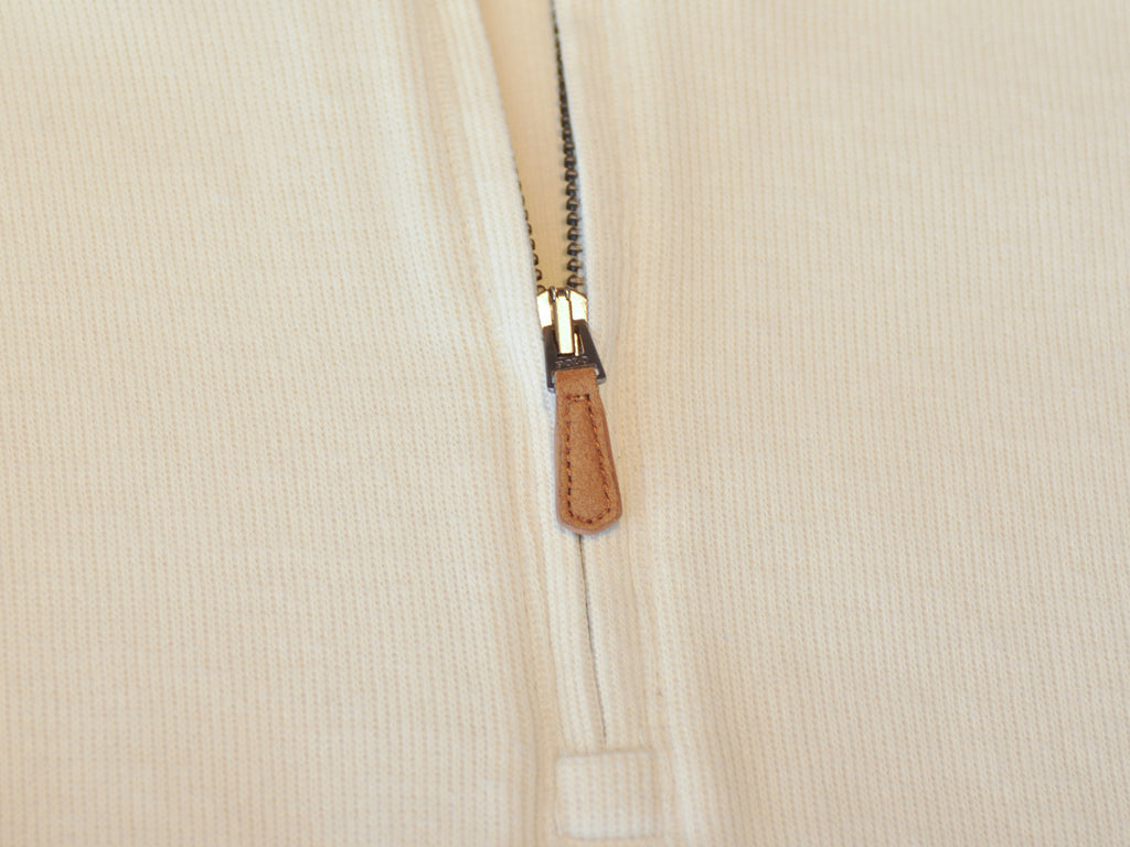 Polo Ralph Lauren Beige Estate Rib Quarter Zip Sweater