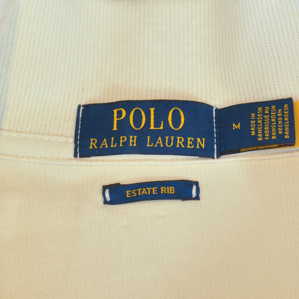 Polo Ralph Lauren Beige Estate Rib Quarter Zip Sweater