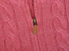 Polo Ralph Lauren Pink Cable Knit Quarter Zip Sweater