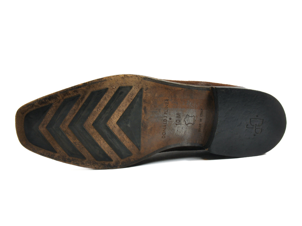 Donald Pliner Brown Suede Rex Slip-Ons