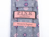 Thomas Pink Grey Geo Patterned Tie