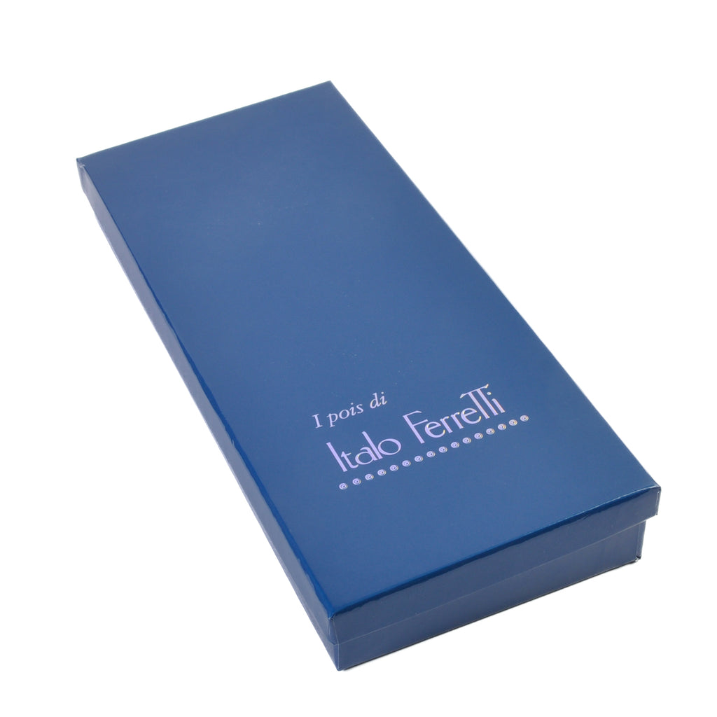 Italo Ferretti NIB Blue Pleated Tie and Pocket Square