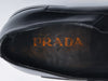 Prada Black Perf Toe Slip On Shoes