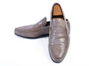 Prada Sand Grey Leather Loafers