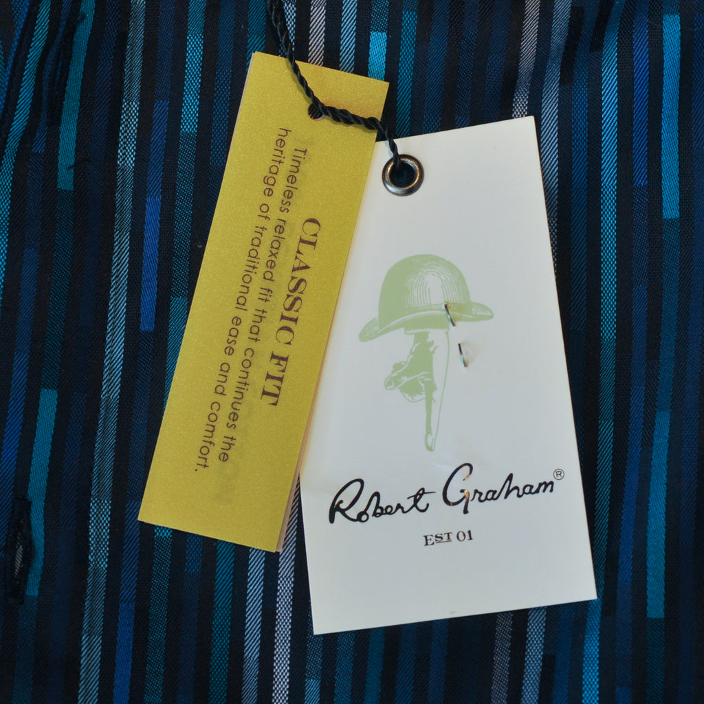 Robert Graham NWT Blue Striped Classic Fit Shepherd Shirt