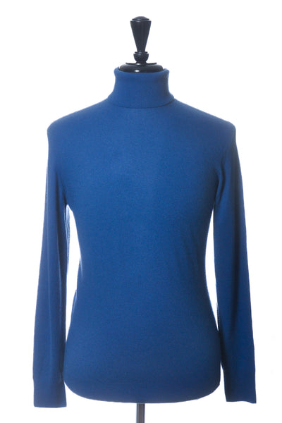 Loro Piana Blue Baby Cashmere Roll Neck Sweater